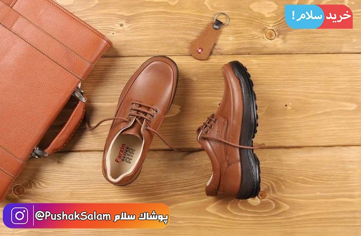 کفش چرم اصل مردانه خرید کفش مردانه چرم طبی تبریز مدل موناکو فرزین کد 7612