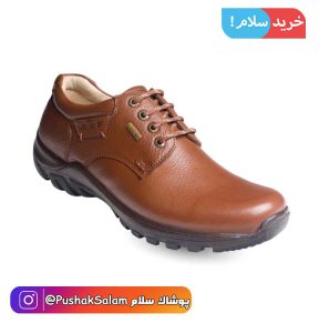 خرید کفش مردانه چرم طبی تبریز مدل کلارک بندی فرزین کد 7630