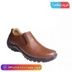 خرید کفش مردانه چرم طبی تبریز مدل کلارک بدون بند فرزین کد 7637