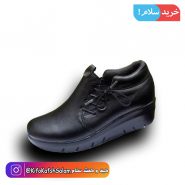 کفش چرم طبی زنانه تبریز مدل بغل بند کد 7808