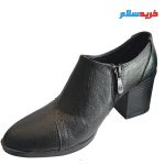 کفش چرم زنانه پاشنه کوتاه مجلسی کد 1319